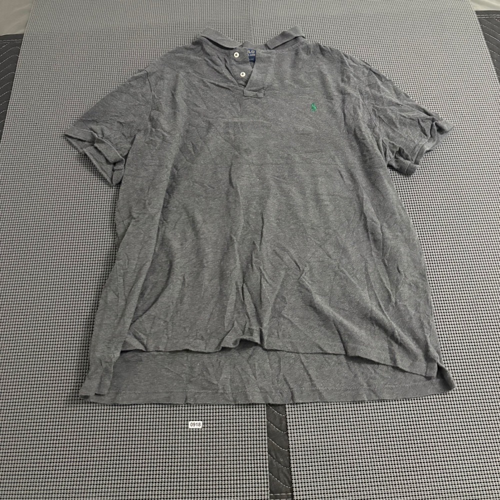Polo Ralph Lauren Mens Classic Fit Short Sleeve Polo Shirt Gray Green Pony